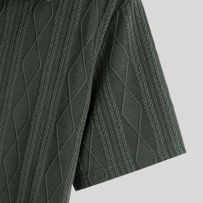 Montiqeu - Polo Jacquard Tricoté avec Motif à Carreaux pour Hommes - Élégant et Confortable