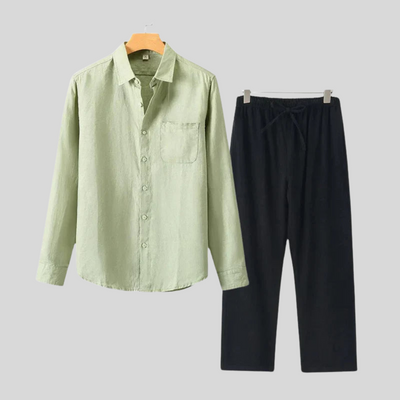 Montiqeu - Longue Chemise en Lin de Luxe pour Femmes - Respirante et Élégante