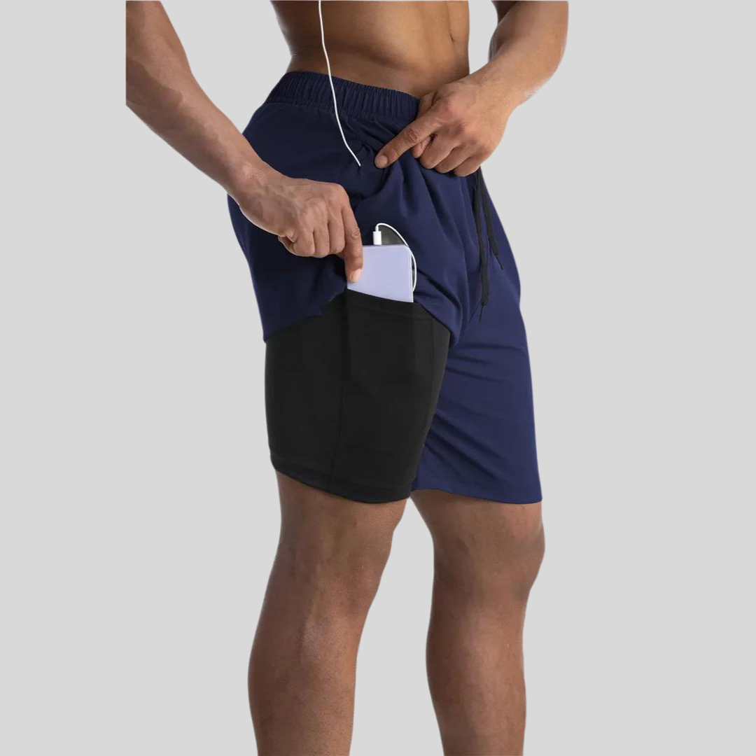 Montiqeu - Short de Course avec Doublure Intérieure et Poche pour Téléphone