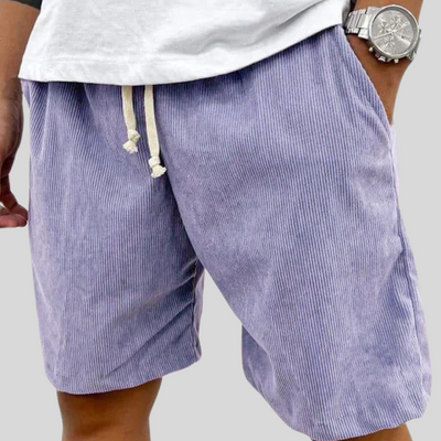 Montiqeu - Short décontracté homme en coton polyester texture velours côtelé coupe ample
