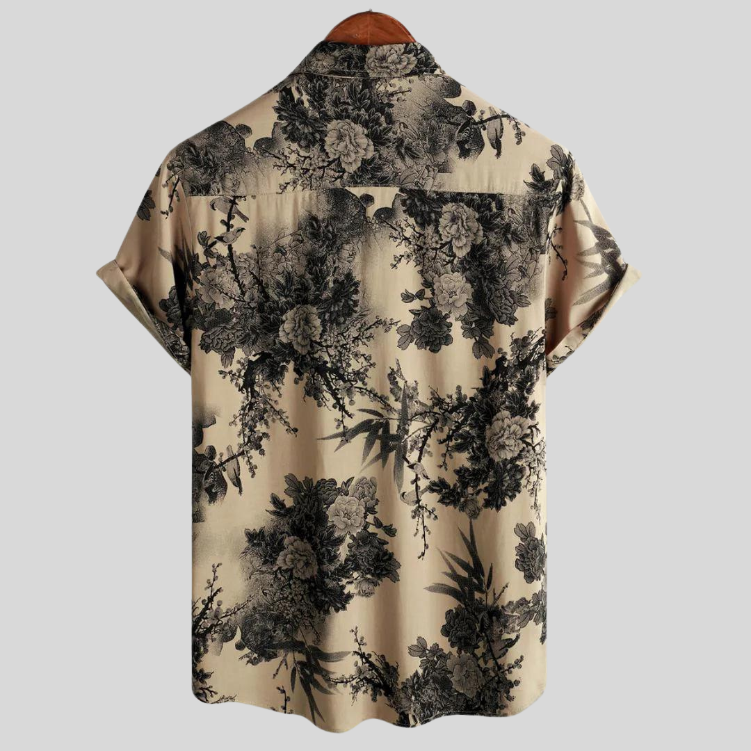 Montiqeu - Chemise à Imprimé Fleuri pour Hommes - Élégant et Unique
