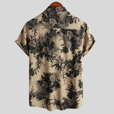 Montiqeu - Chemise à Imprimé Fleuri pour Hommes - Élégant et Unique