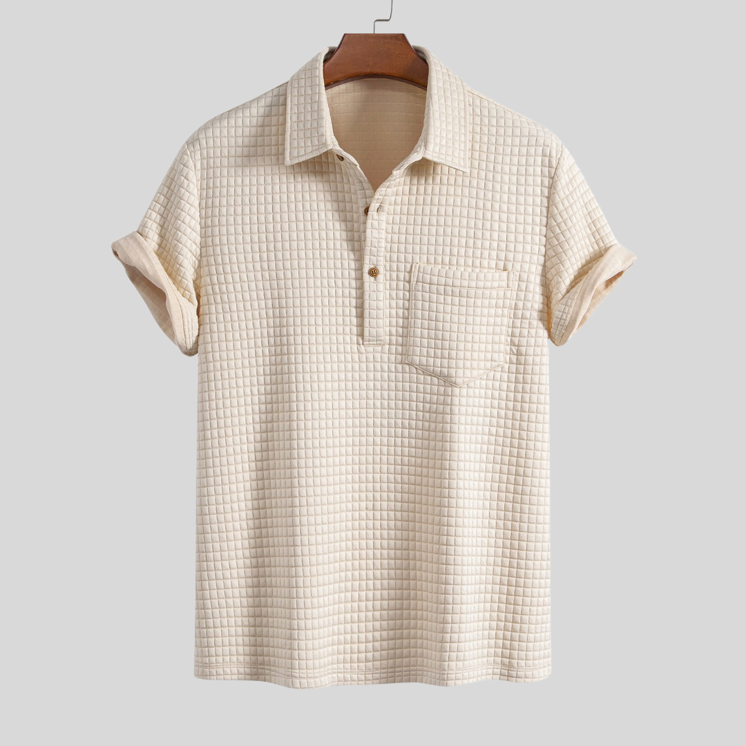 Montiqeu - Polo Waffle avec Poches pour Hommes - Élégant et Fonctionnel