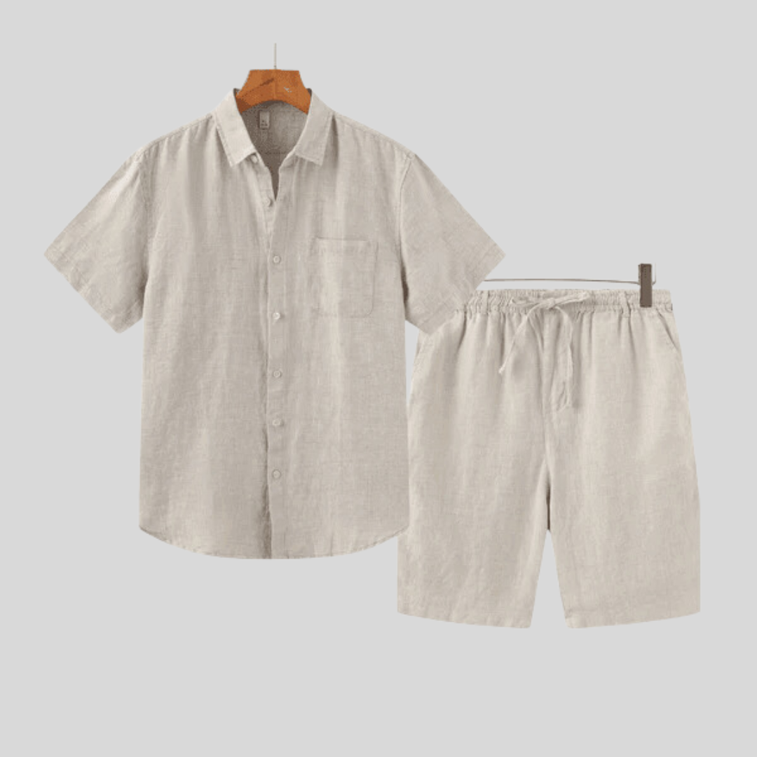 Montiqeu - Short en Lin pour Hommes - Léger et Respirant