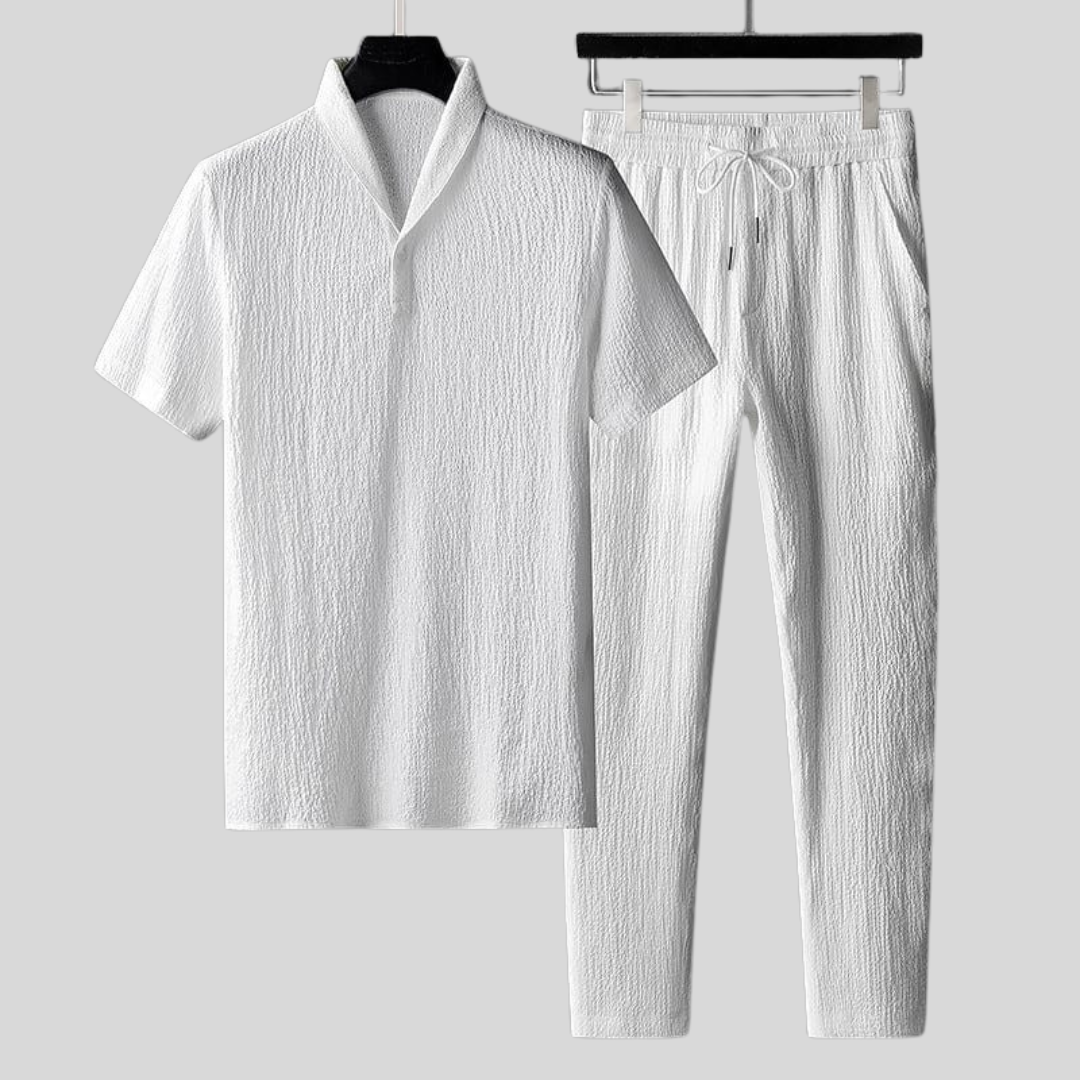 Montiqeu - Ensemble Élégant en Coton de Qualité Supérieure pour Hommes - Confortable et Polyvalent
