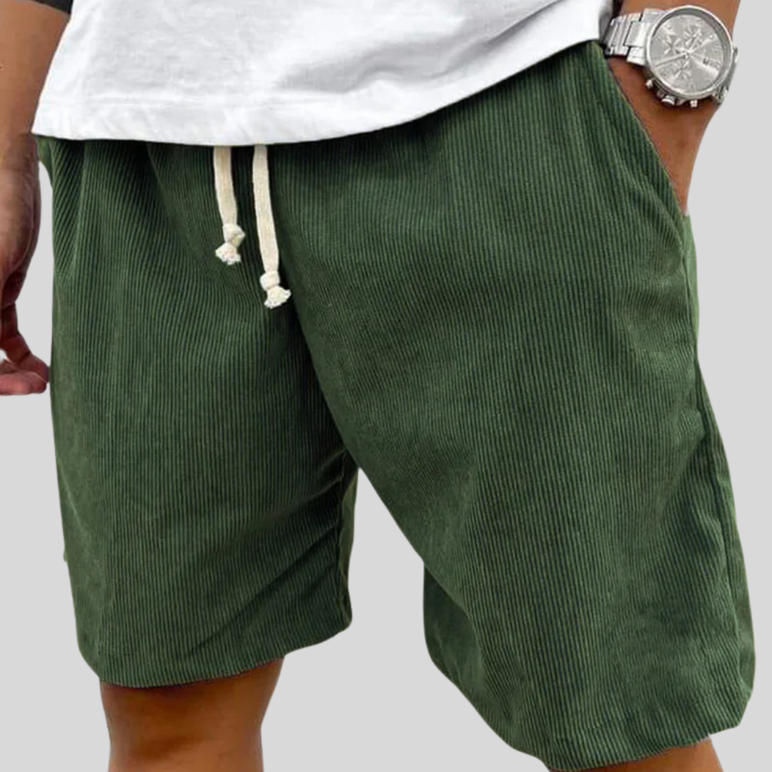 Montiqeu - Short décontracté homme en coton polyester texture velours côtelé coupe ample