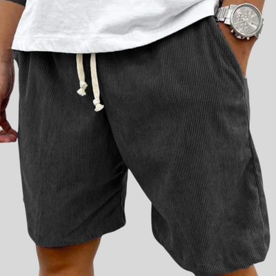 Montiqeu - Short décontracté homme en coton polyester texture velours côtelé coupe ample