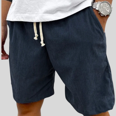 Montiqeu - Short décontracté homme en coton polyester texture velours côtelé coupe ample