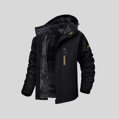 Montiqeu - Manteau d’Hiver Coupe-Vent avec Doublure en Laine pour Hommes