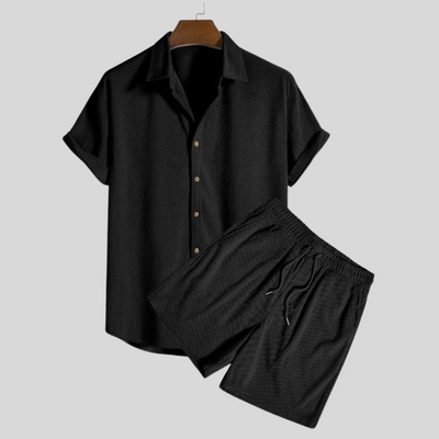 Montiqeu - Ensemble d'Été en Velours Côtelé pour Hommes - Élégant et Confortable