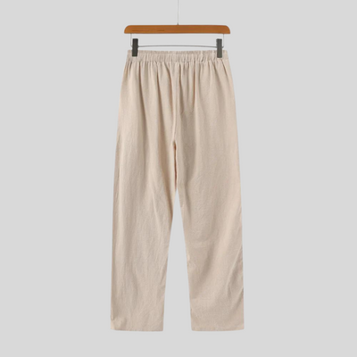 Montiqeu - Pantalon en Lin pour Hommes, Léger et Élégant pour un Confort Estival