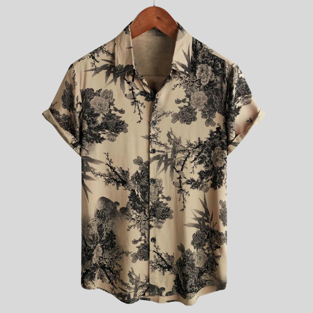 Montiqeu - Chemise à Imprimé Fleuri pour Hommes - Élégant et Unique
