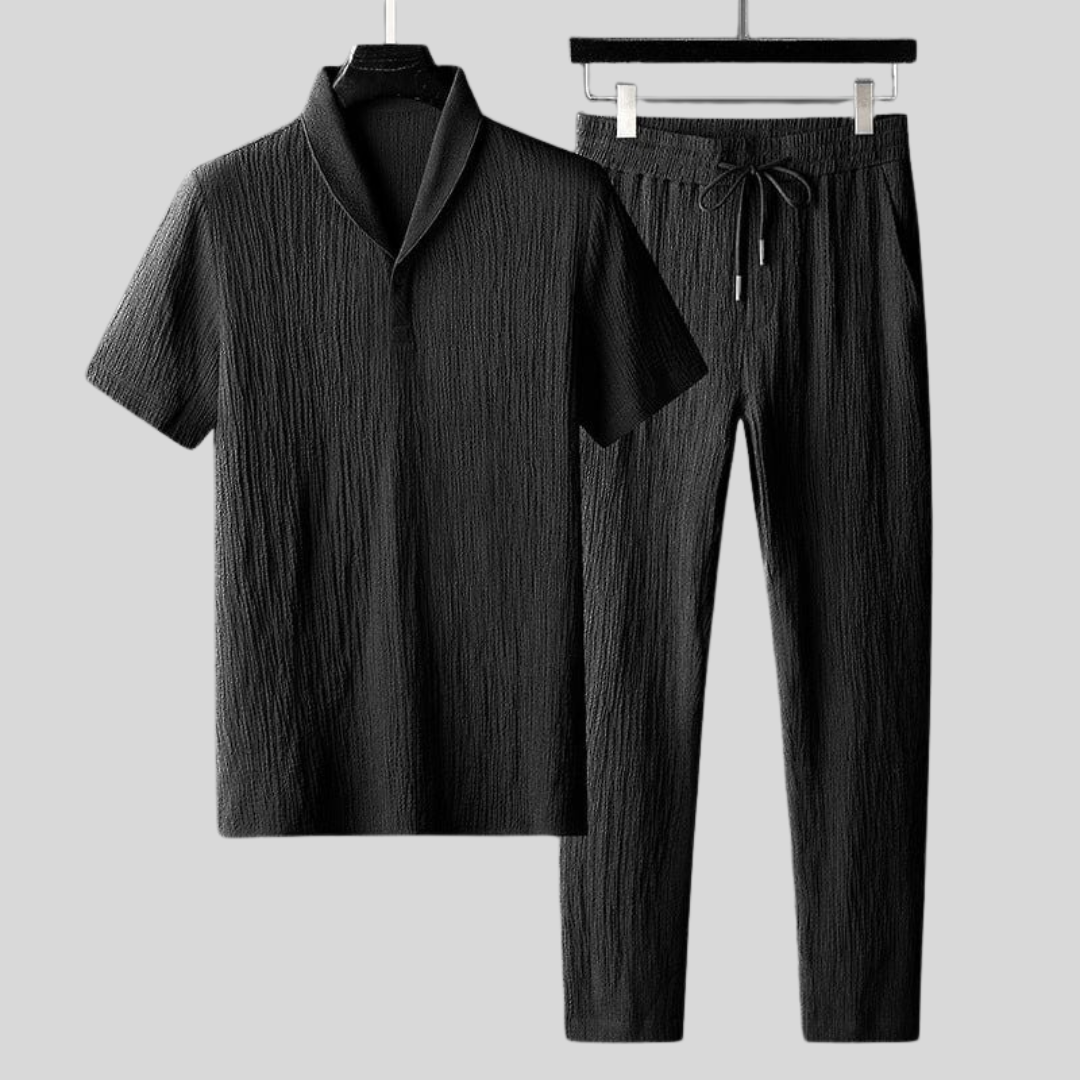 Montiqeu - Ensemble Élégant en Coton de Qualité Supérieure pour Hommes - Confortable et Polyvalent