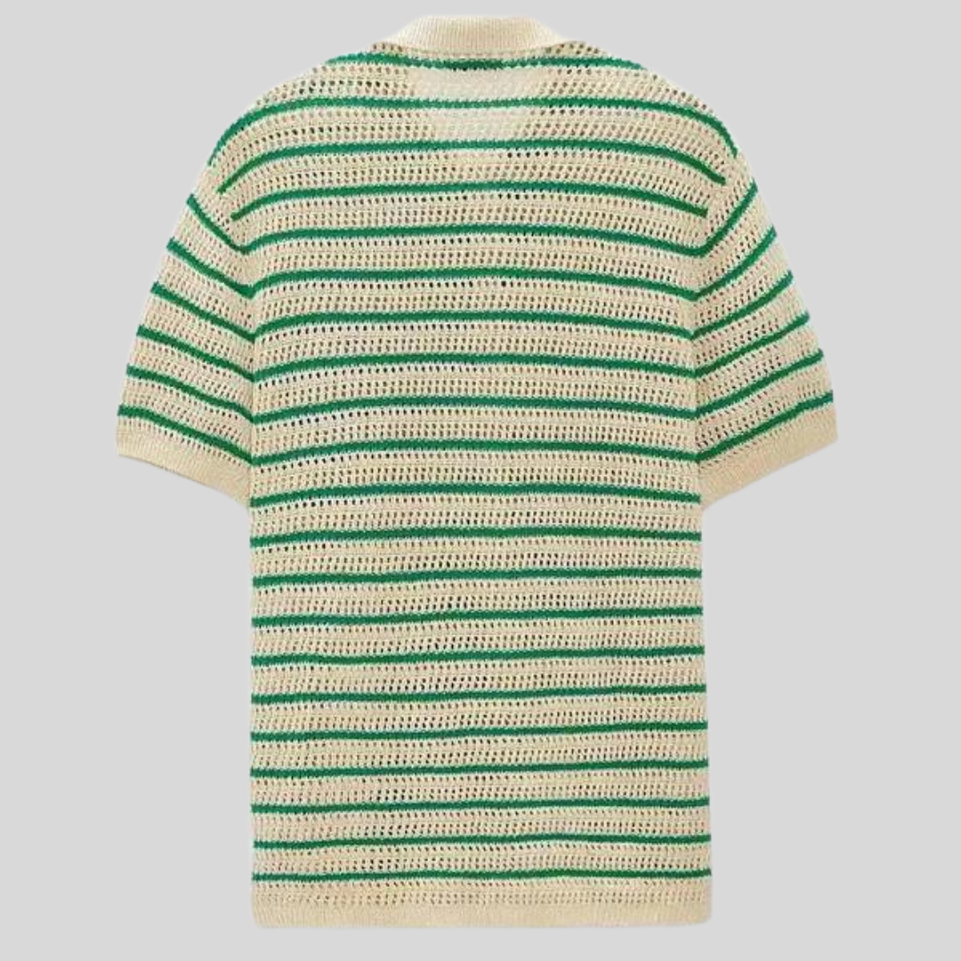 Montiqeu - Chemise Tricotée à Boutons pour Hommes - Élégante et Respirante