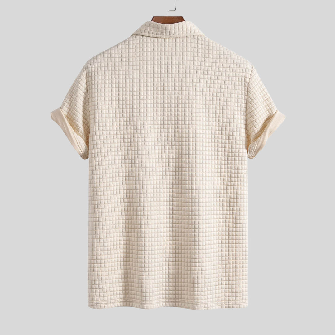 Montiqeu - Polo Waffle avec Poches pour Hommes - Élégant et Fonctionnel