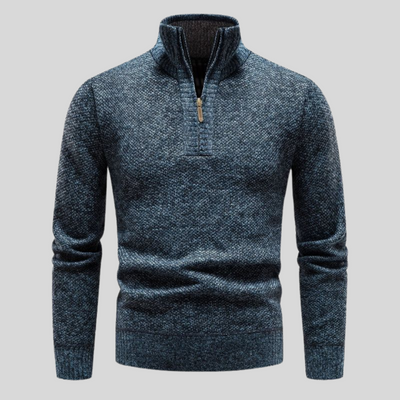 Montiqeu - Pull en Laine de Luxe pour Hommes avec Fermeture Éclair, Idéal pour les Jours Froids