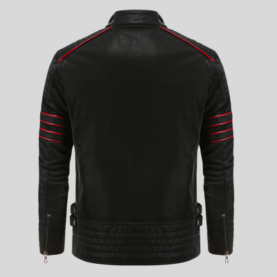 Montiqeu - Veste en Cuir de Luxe pour Hommes - Intemporelle et Chaleureuse