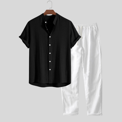 Montiqeu - Ensemble en Lin de Luxe pour Hommes - Respirant et Élégant pour l'Été