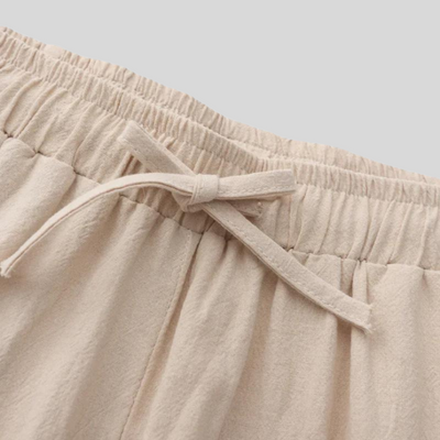 Montiqeu - Pantalon en Lin pour Hommes, Léger et Élégant pour un Confort Estival