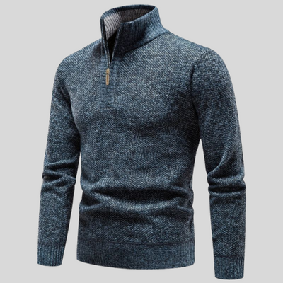 Montiqeu - Pull en Laine de Luxe pour Hommes avec Fermeture Éclair, Idéal pour les Jours Froids