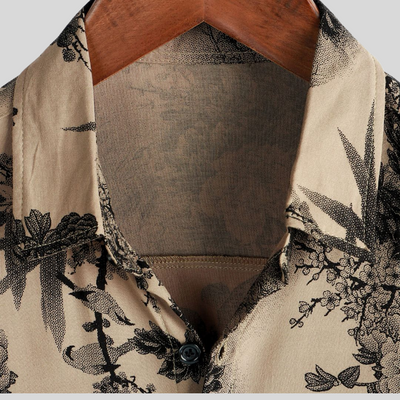 Montiqeu - Chemise à Imprimé Fleuri pour Hommes - Élégant et Unique