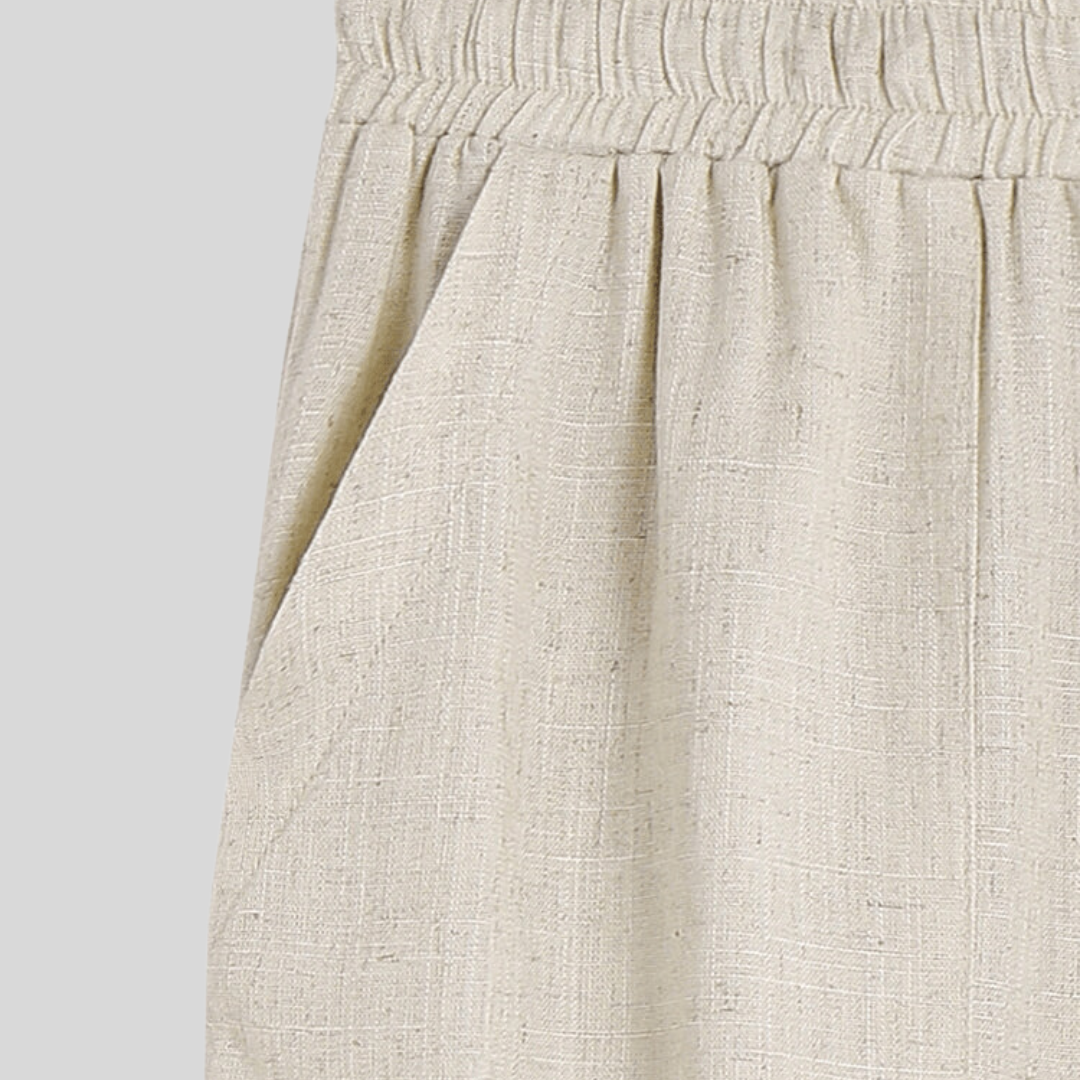 Montiqeu - Pantalon en Lin pour Hommes à Coupe Décontractée, Idéal par Temps Chaud