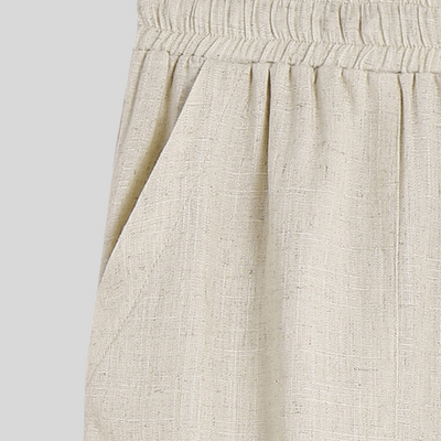 Montiqeu - Pantalon en Lin pour Hommes à Coupe Décontractée, Idéal par Temps Chaud