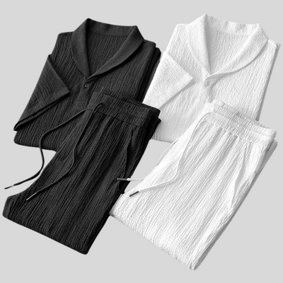 Montiqeu - Ensemble Élégant en Coton de Qualité Supérieure pour Hommes - Confortable et Polyvalent