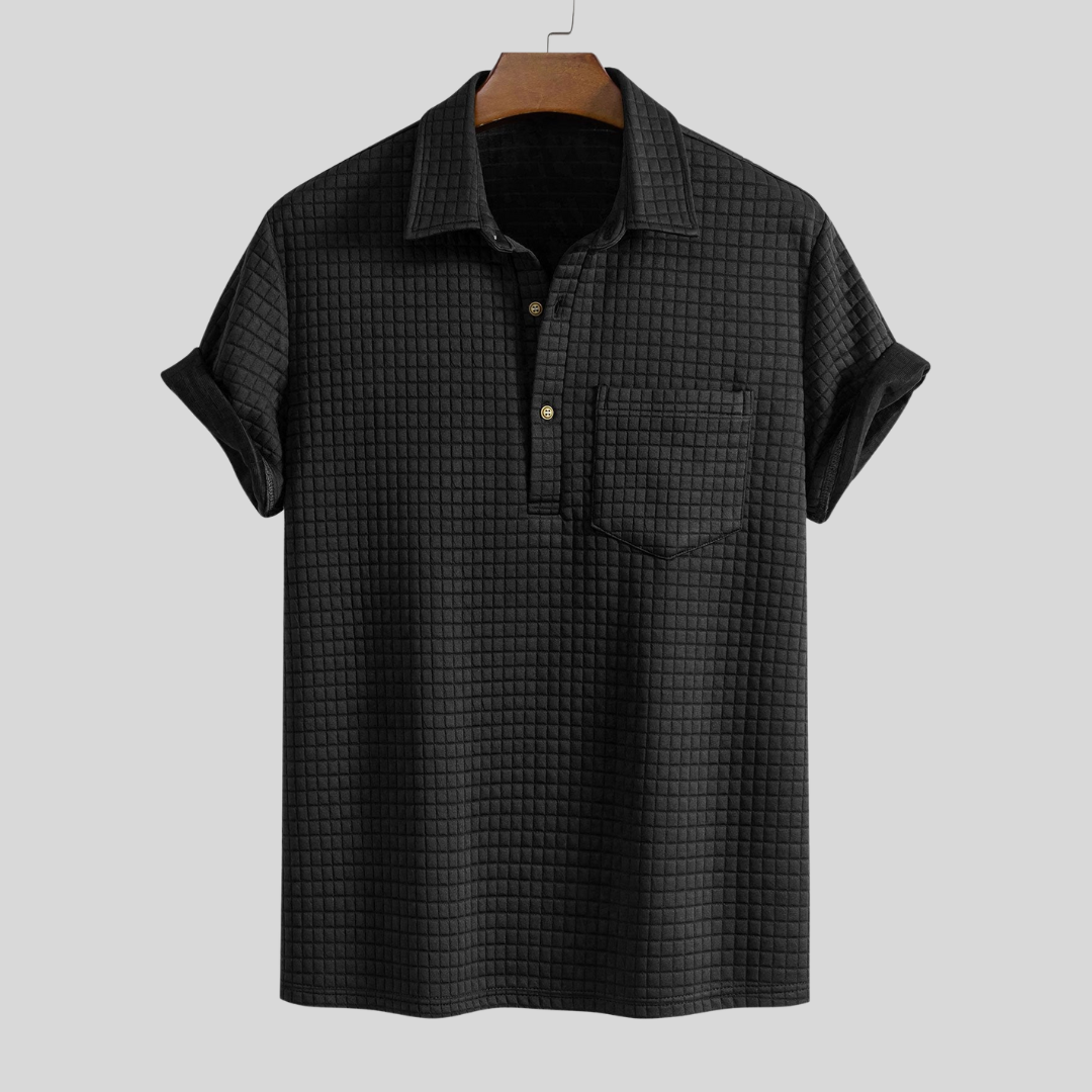 Montiqeu - Polo Waffle avec Poches pour Hommes - Élégant et Fonctionnel