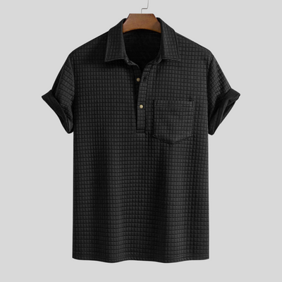 Montiqeu - Polo Waffle avec Poches pour Hommes - Élégant et Fonctionnel