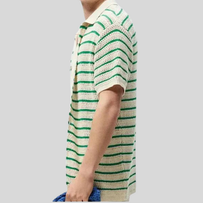 Montiqeu - Chemise Tricotée à Boutons pour Hommes - Élégante et Respirante
