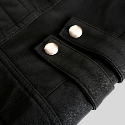 Montiqeu - Veste en Cuir de Luxe pour Hommes - Intemporelle et Chaleureuse