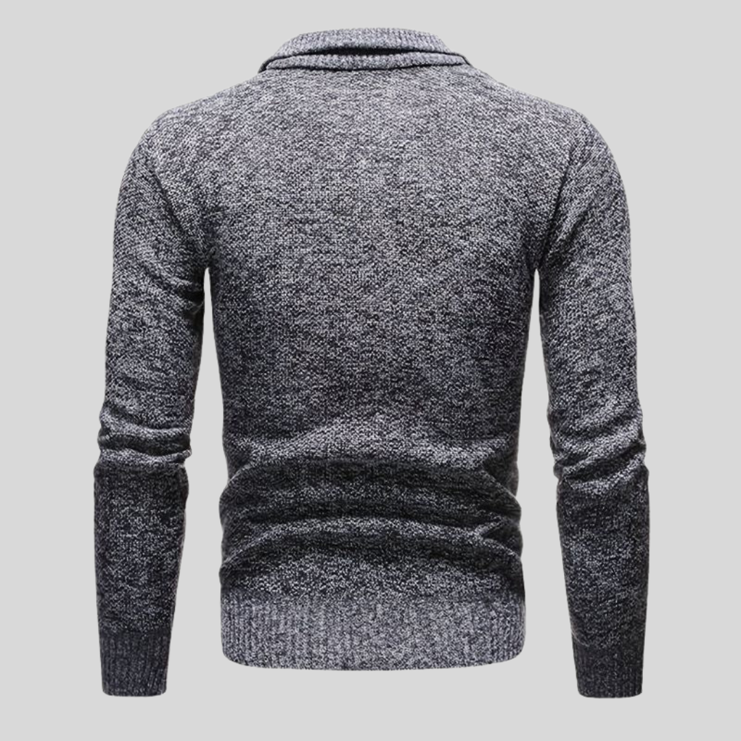 Montiqeu - Pull en Laine de Luxe pour Hommes avec Fermeture Éclair, Idéal pour les Jours Froids