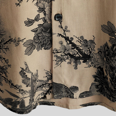 Montiqeu - Chemise à Imprimé Fleuri pour Hommes - Élégant et Unique