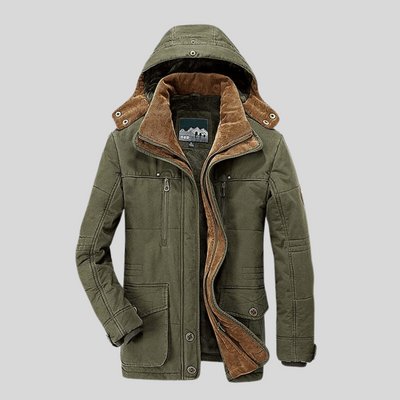 Montiqeu - Veste d’Hiver Outdoor pour Hommes avec Doublure en Laine, Chaude et Imperméable