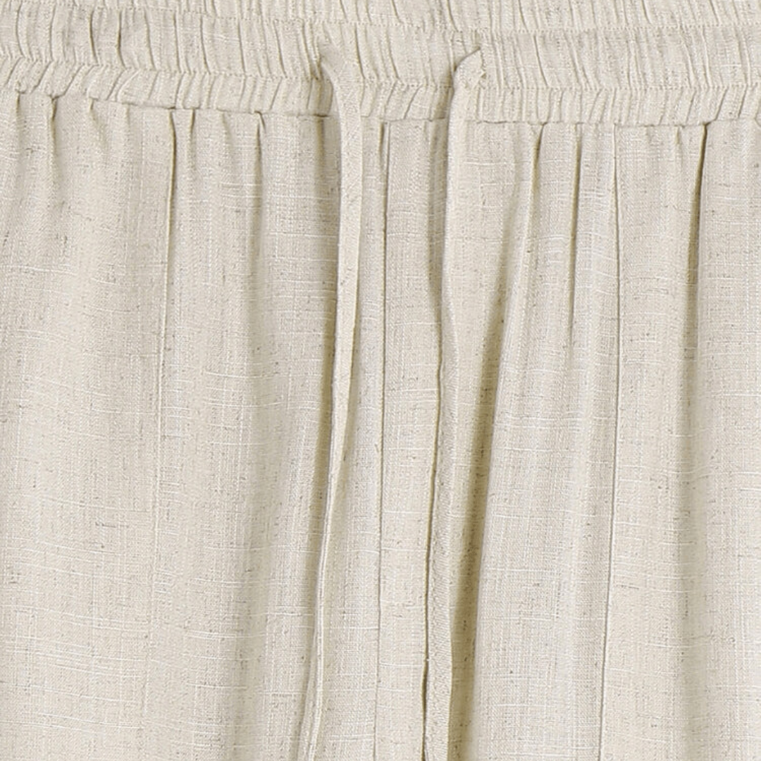 Montiqeu - Pantalon en Lin pour Hommes à Coupe Décontractée, Idéal par Temps Chaud