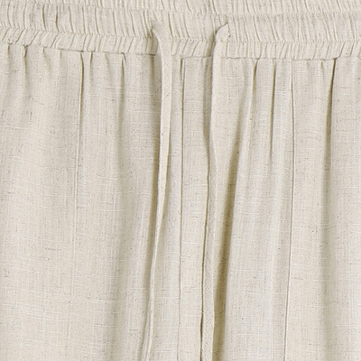 Montiqeu - Pantalon en Lin pour Hommes à Coupe Décontractée, Idéal par Temps Chaud