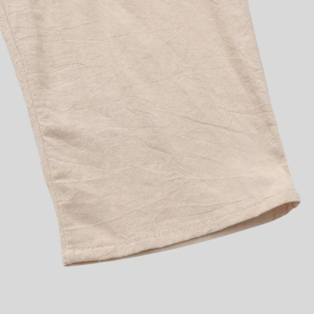 Montiqeu - Pantalon en Lin pour Hommes, Léger et Élégant pour un Confort Estival
