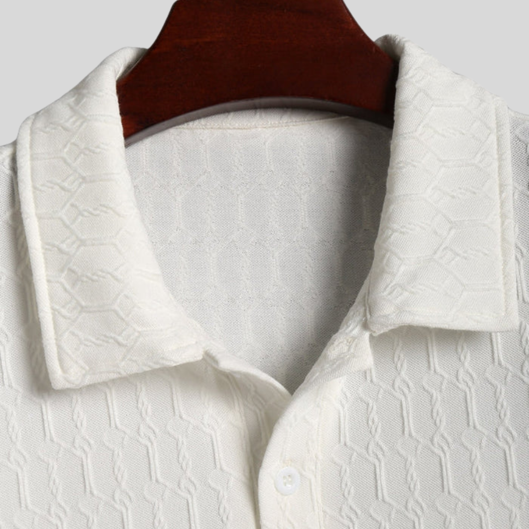 Montiqeu - Polo Blanc pour Hommes - Intemporel et Confortable