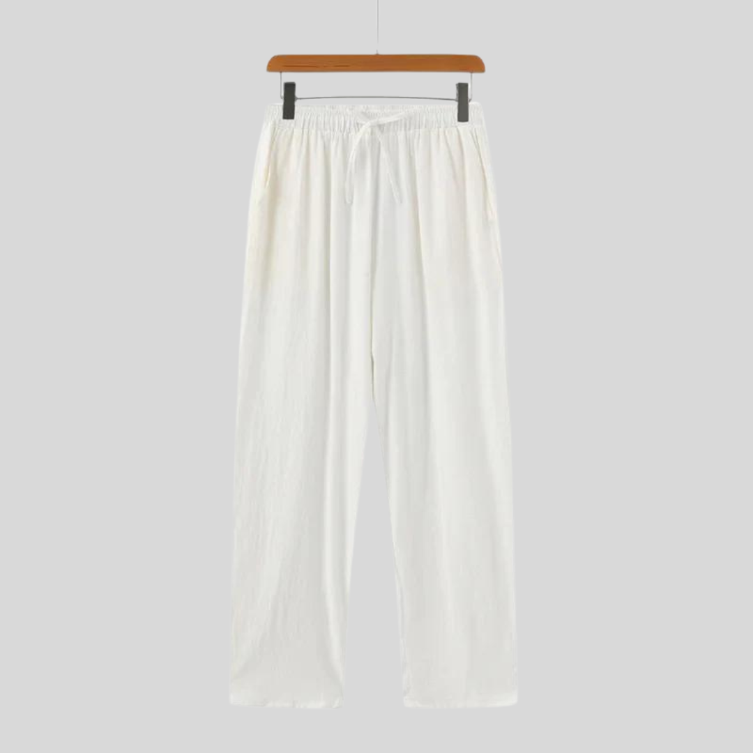 Montiqeu - Pantalon en Lin pour Hommes, Léger et Élégant pour un Confort Estival