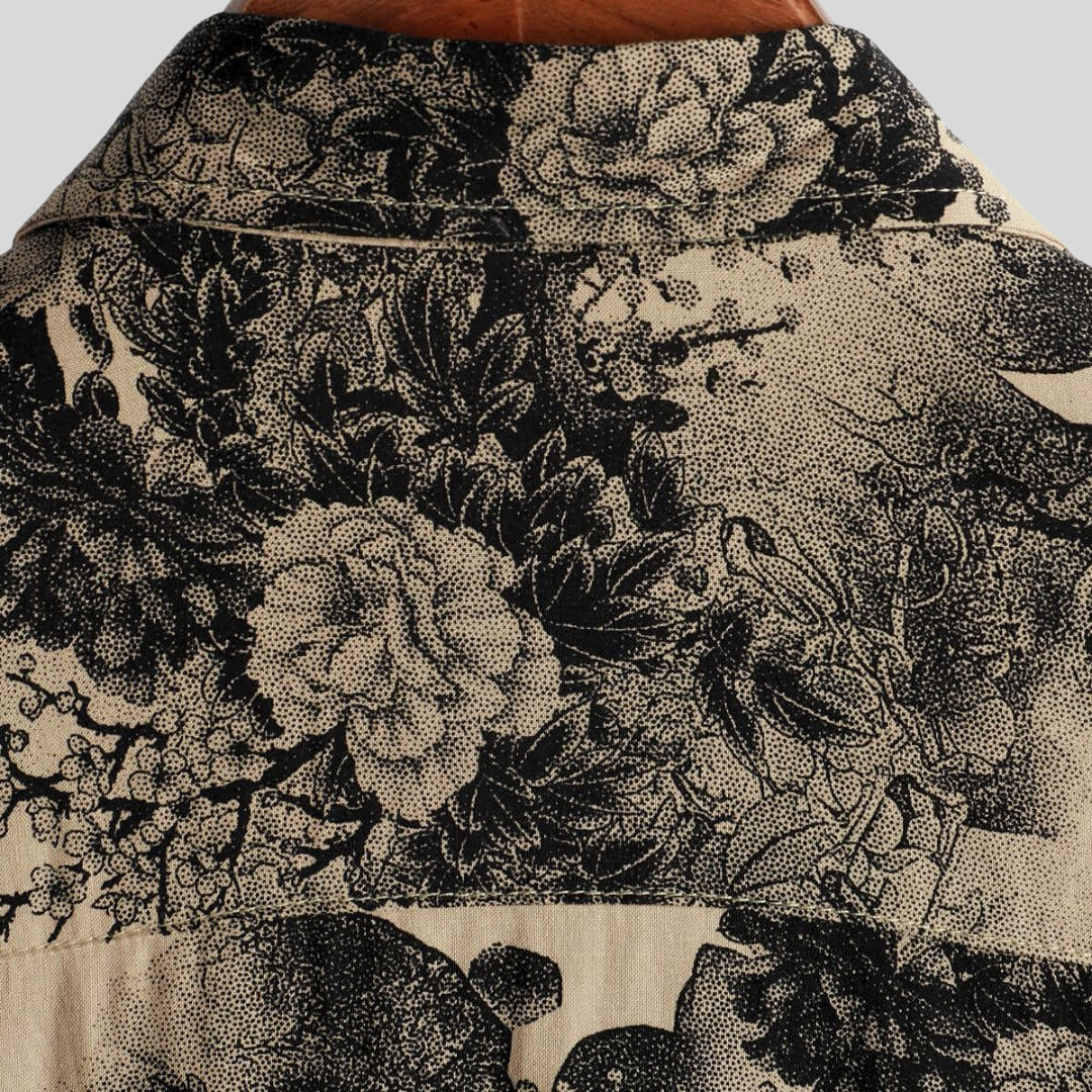 Montiqeu - Chemise à Imprimé Fleuri pour Hommes - Élégant et Unique
