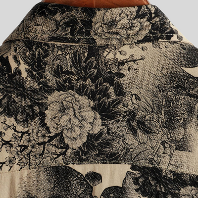 Montiqeu - Chemise à Imprimé Fleuri pour Hommes - Élégant et Unique