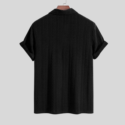 Montiqeu - Polo Jacquard Géométrique Tricoté pour Hommes - Élégant et Confortable