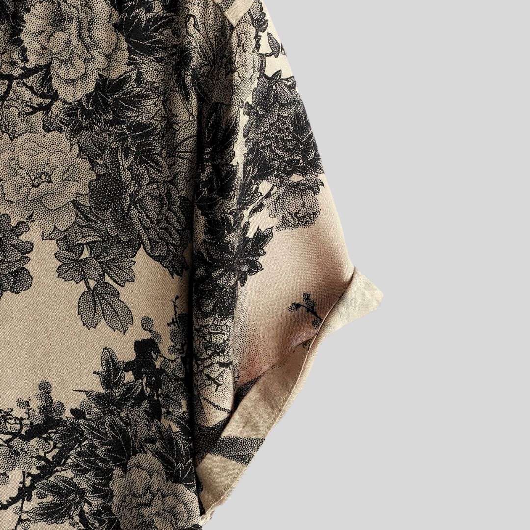 Montiqeu - Chemise à Imprimé Fleuri pour Hommes - Élégant et Unique