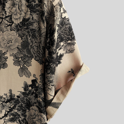 Montiqeu - Chemise à Imprimé Fleuri pour Hommes - Élégant et Unique