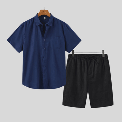 Montiqeu - Short en Lin pour Hommes - Léger et Respirant