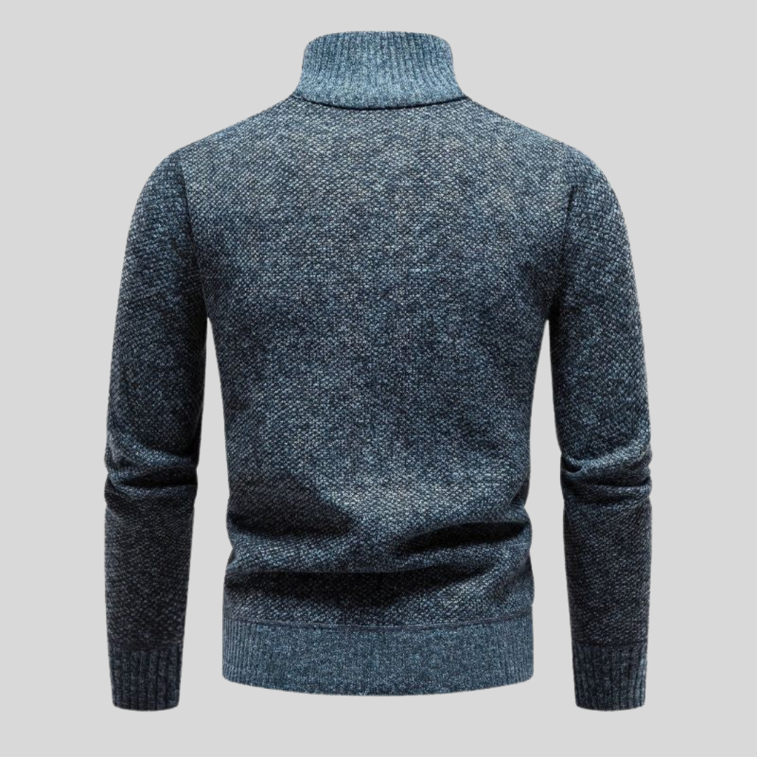 Montiqeu - Pull en Laine de Luxe pour Hommes avec Fermeture Éclair, Idéal pour les Jours Froids