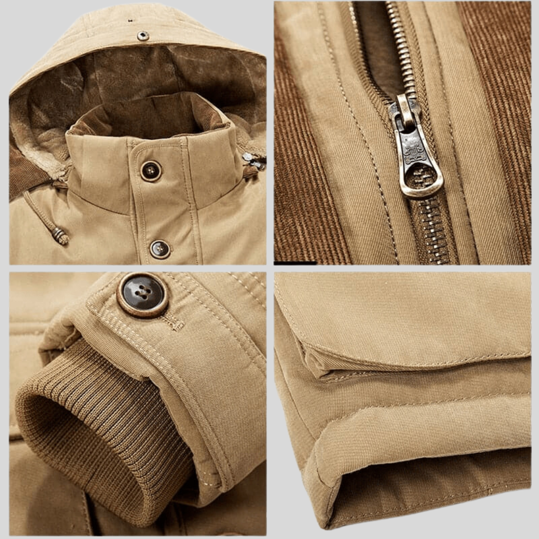 Montiqeu - Veste d’Hiver Outdoor pour Hommes avec Doublure en Laine, Chaude et Imperméable