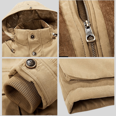 Montiqeu - Veste d’Hiver Outdoor pour Hommes avec Doublure en Laine, Chaude et Imperméable
