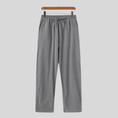 Montiqeu - Pantalon en Lin pour Hommes, Léger et Élégant pour un Confort Estival